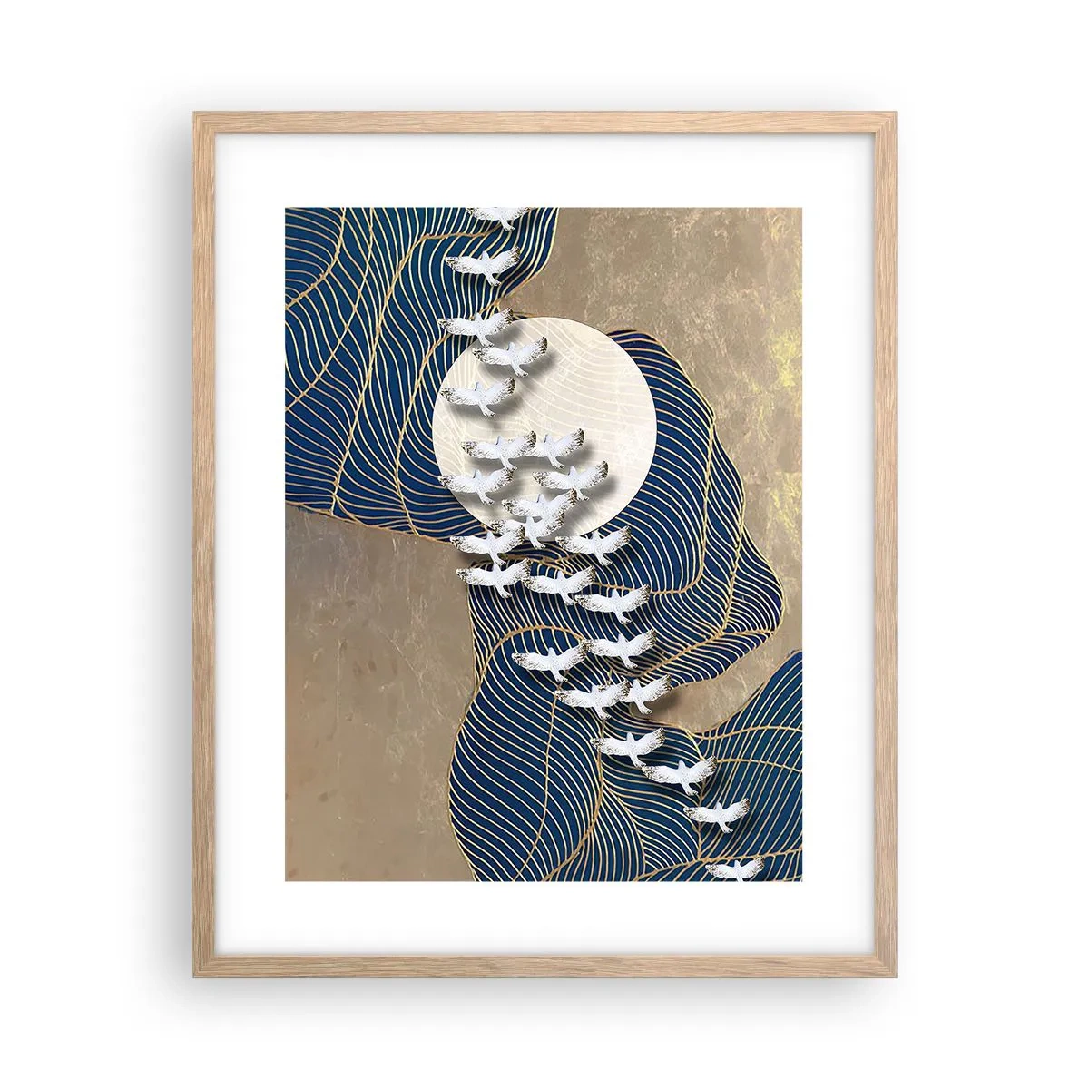 Plakat w ramie jasny dąb - Wolność, wędrówka, wspólnota - 40x50 cm