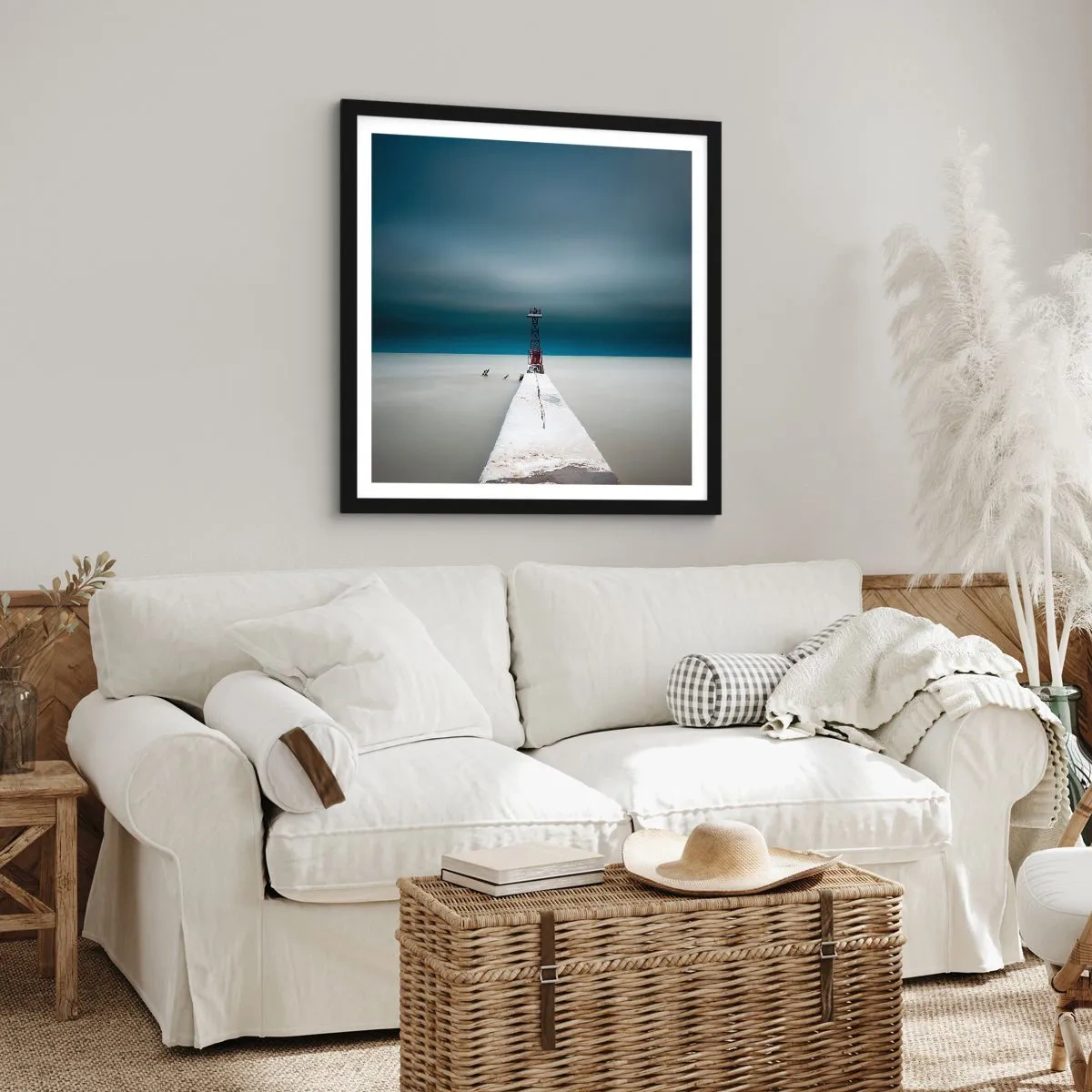 Plakat w czarnej ramie - Na spotkanie bezkresu - 60x60 cm