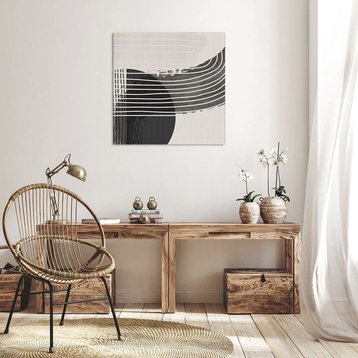 Obraz na płótnie - Tam i z powrotem - 50x50 cm