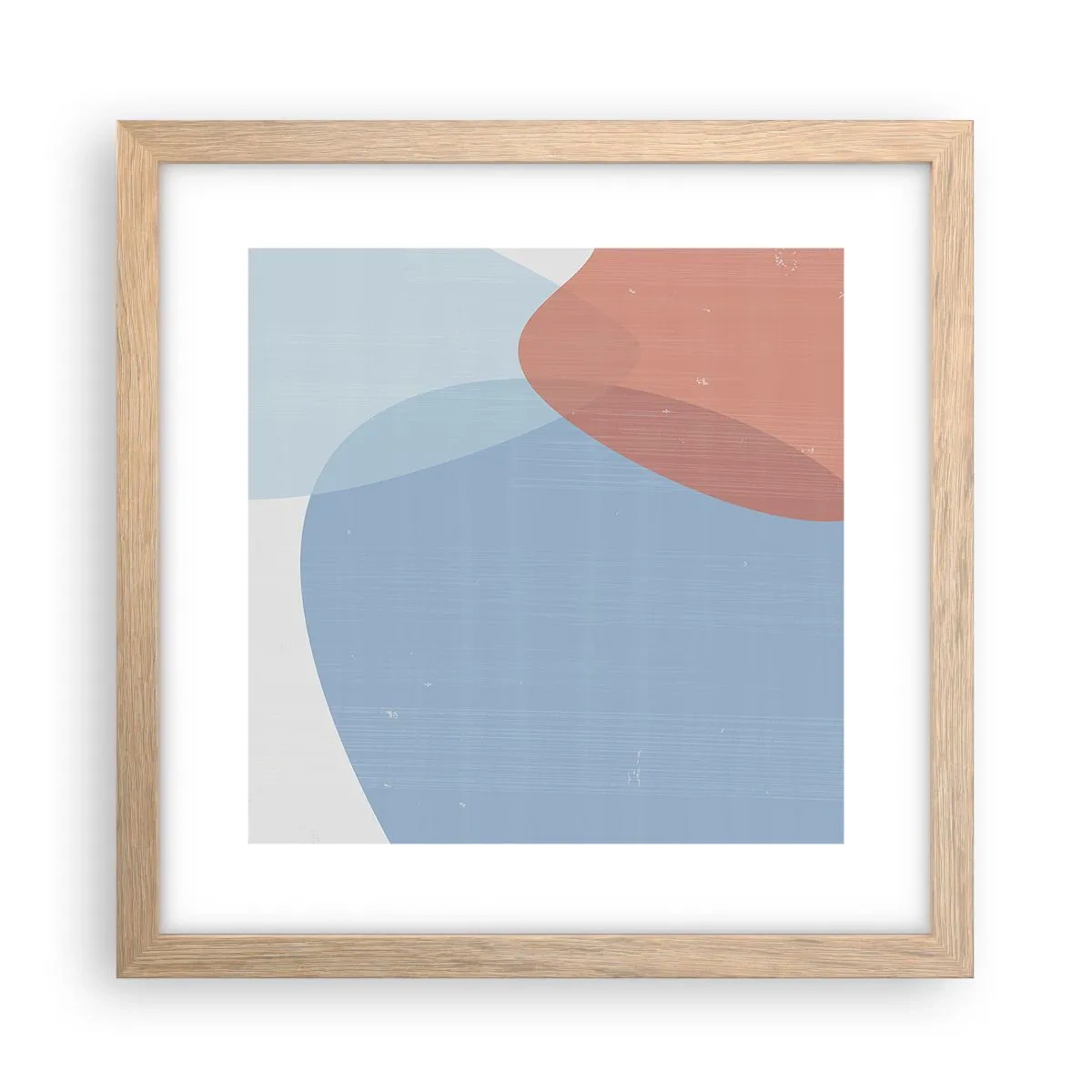 Plakat w ramie jasny dąb - Pastelowe związki - 30x30 cm