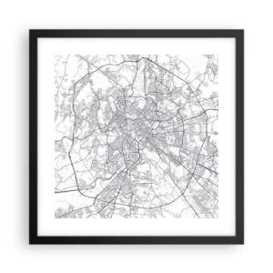 Plakat w czarnej ramie - Rzymski krąg - 40x40 cm