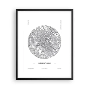 Plakat w czarnej ramie - Anatomia Birmingham - 40x50 cm
