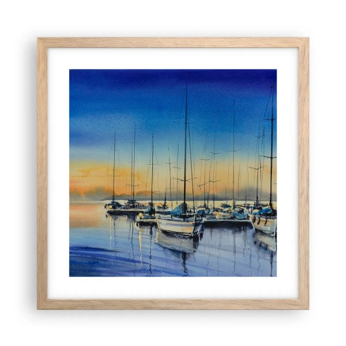 Plakat w ramie jasny dąb - Koniec dobrego dnia - 40x40 cm