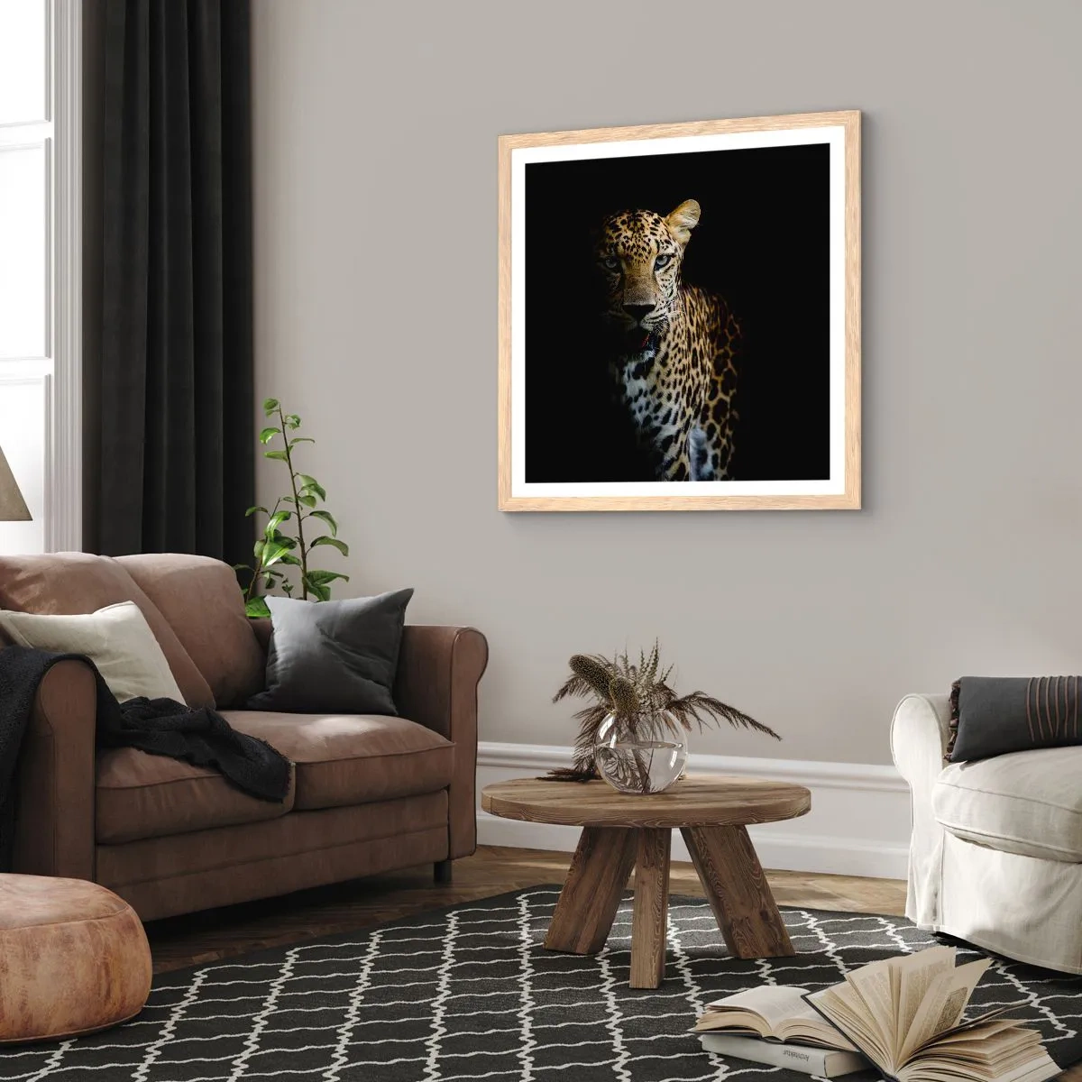 Plakat w ramie jasny dąb - Mroczne piękno - 60x60 cm