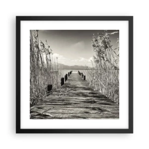 Plakat w czarnej ramie - W zaciszu traw - 40x40 cm