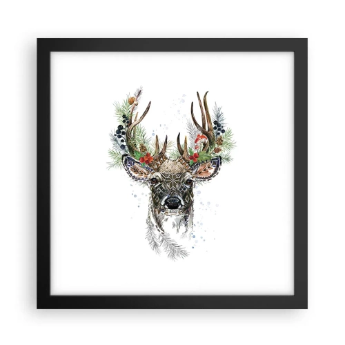 Plakat w czarnej ramie - W świątecznej szacie - 30x30 cm