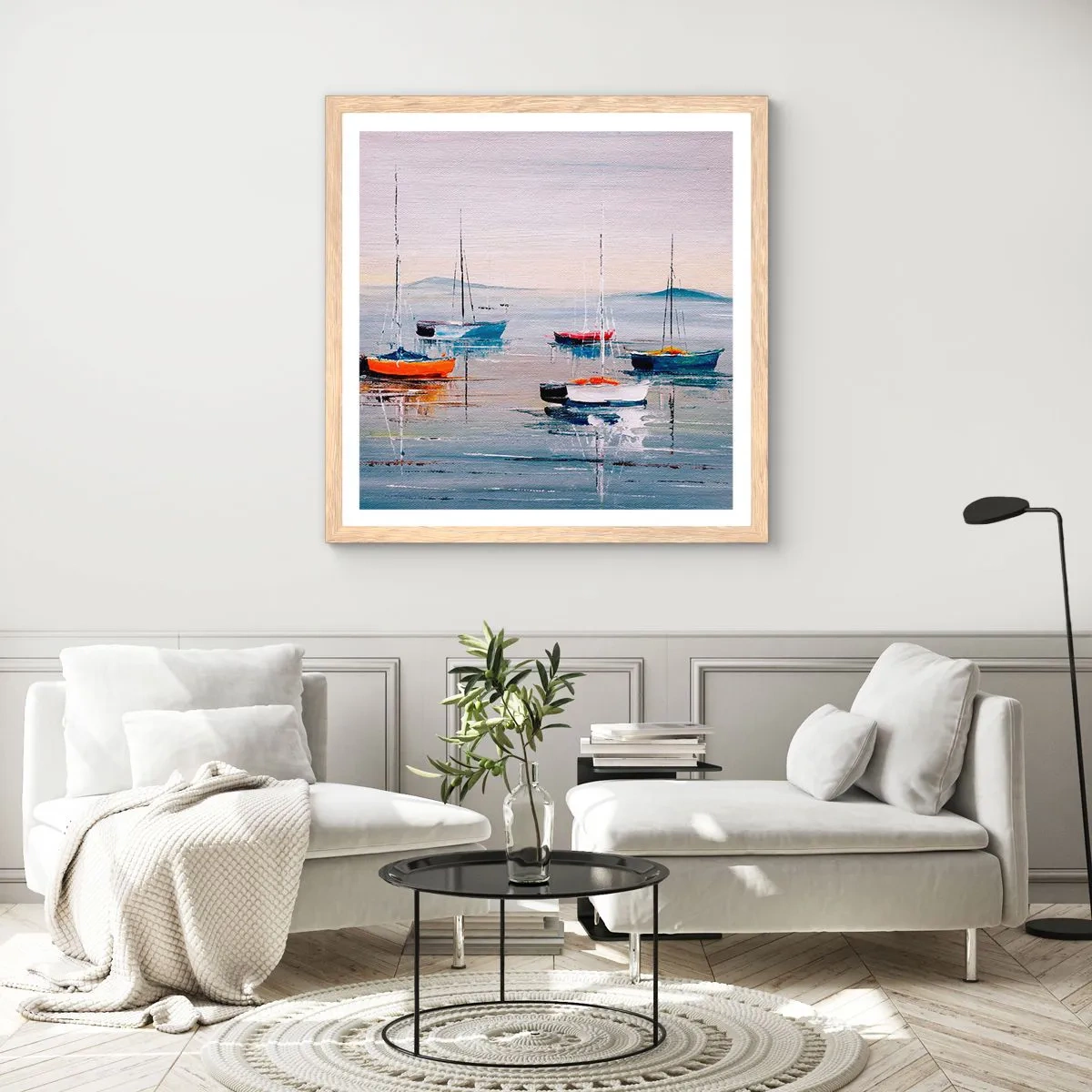 Plakat w ramie jasny dąb - Zasłużony odpoczynek - 60x60 cm