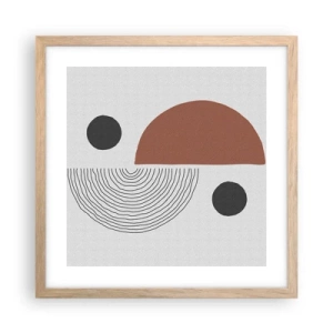 Plakat w ramie jasny dąb - Doskonałość koła - 40x40 cm