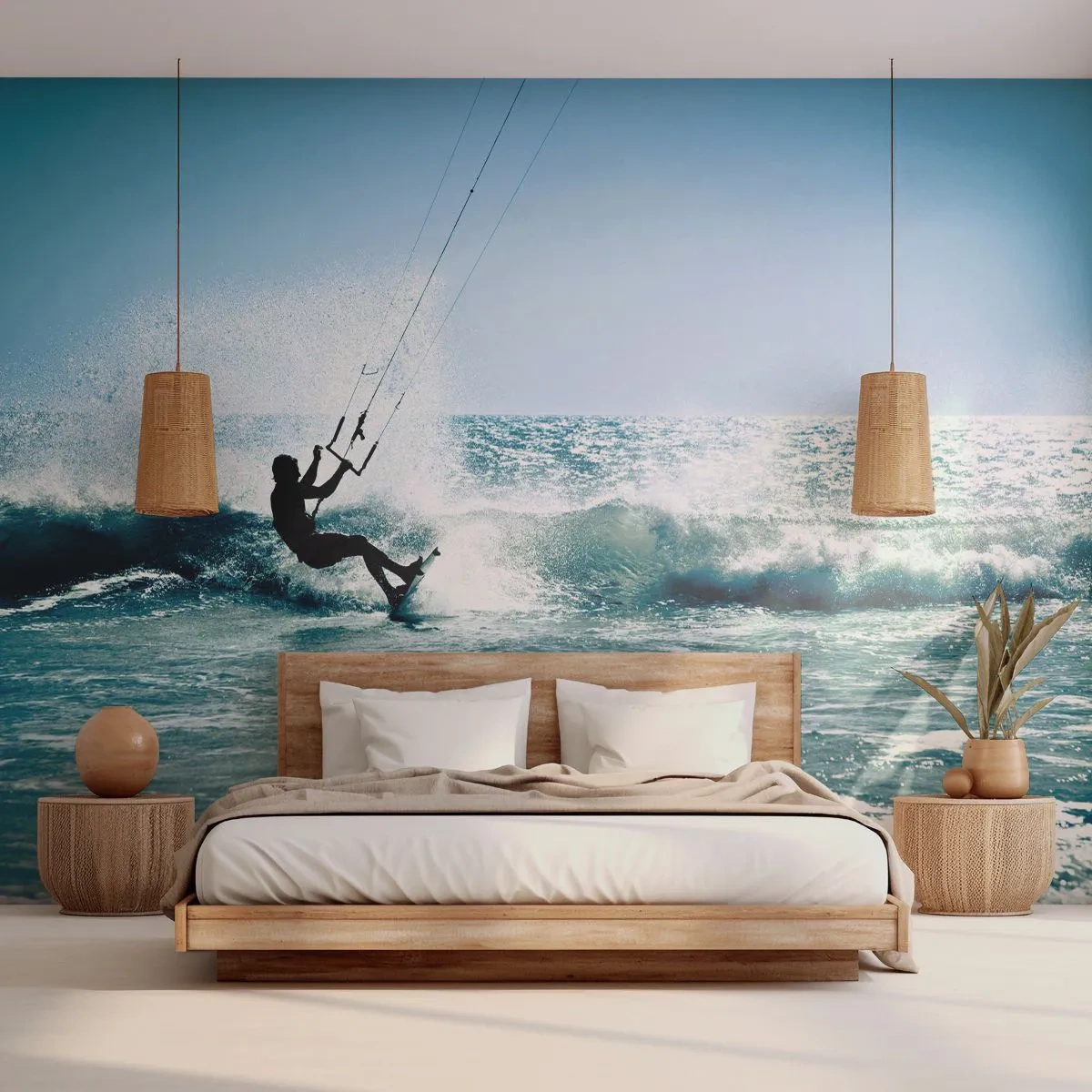 Fototapeta Premium Sand - Daj się ponieść - Sport, Kitesurfing, Morze - 400x280 cm