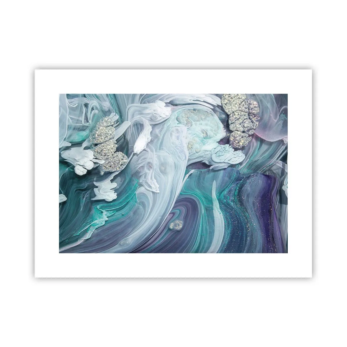 Plakat - Nurty błękitu - 40x30 cm