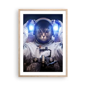 Plakat w ramie jasny dąb - Houston, macie problem - 50x70 cm