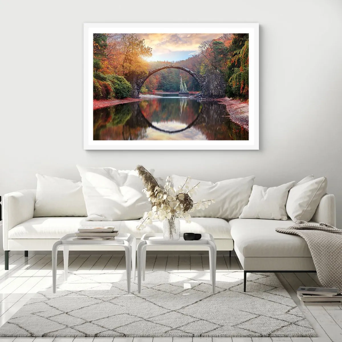 Plakat w białej ramie - Po drugiej stronie lustra - 50x40 cm