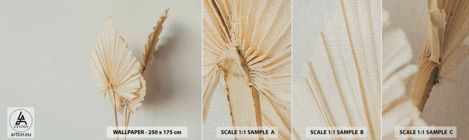 Fototapeta Próbka Premium Canvas - Gdy potrzebne ukojenie - Jasny, Minimalizm, Liść - 100x30 cm