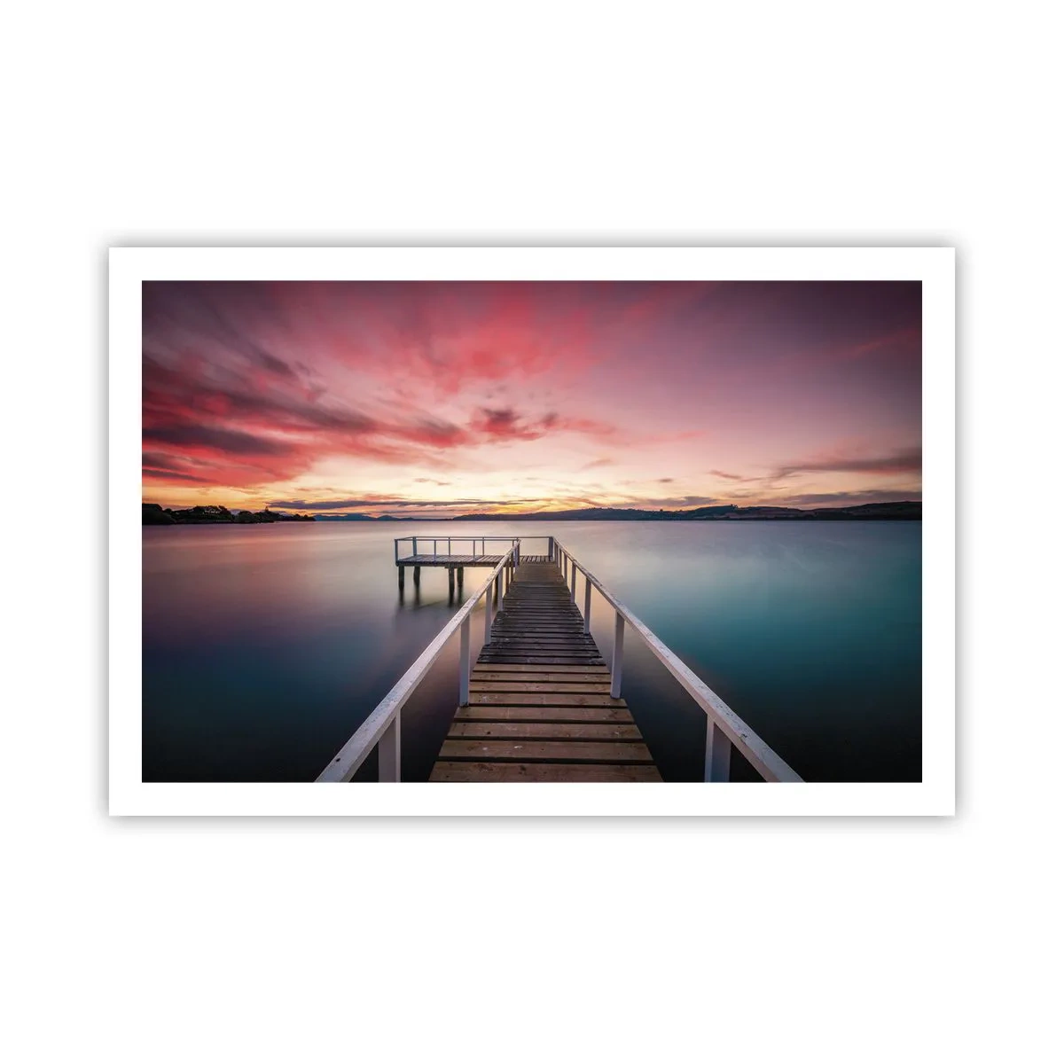 Plakat - Łagodny płomień wieczoru - 91x61 cm