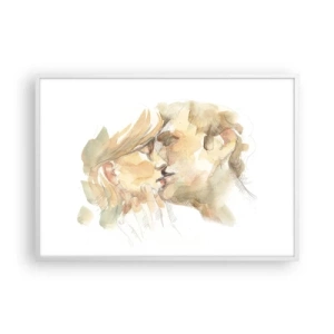 Plakat w białej ramie - Odnaleziona połowa? - 100x70 cm