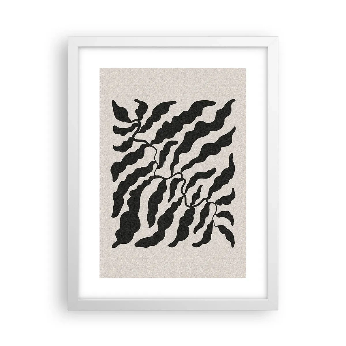 Plakat w białej ramie - Natura kwadratu - 30x40 cm