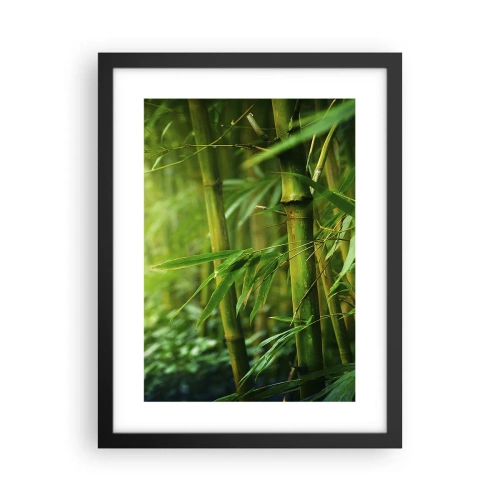 Plakat w czarnej ramie - Poznać zieleń samą w sobie - 30x40 cm