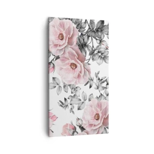 Obraz na płótnie - Zagubić się w kwiatach róż - 45x80 cm