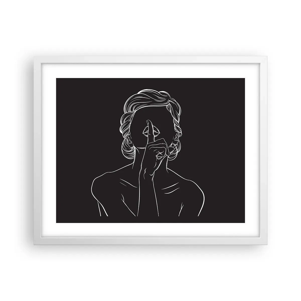 Plakat w białej ramie - Piękno rozkwita w ciszy - 50x40 cm