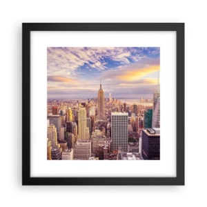 Plakat w czarnej ramie - Sięgnąć samych chmur - 30x30 cm