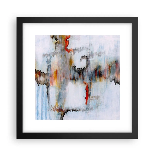 Plakat w czarnej ramie - Patykiem na wodzie - 30x30 cm