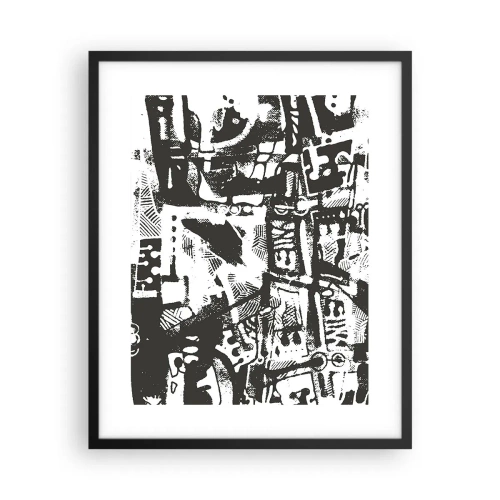 Plakat w czarnej ramie - Porządek czy chaos? - 40x50 cm