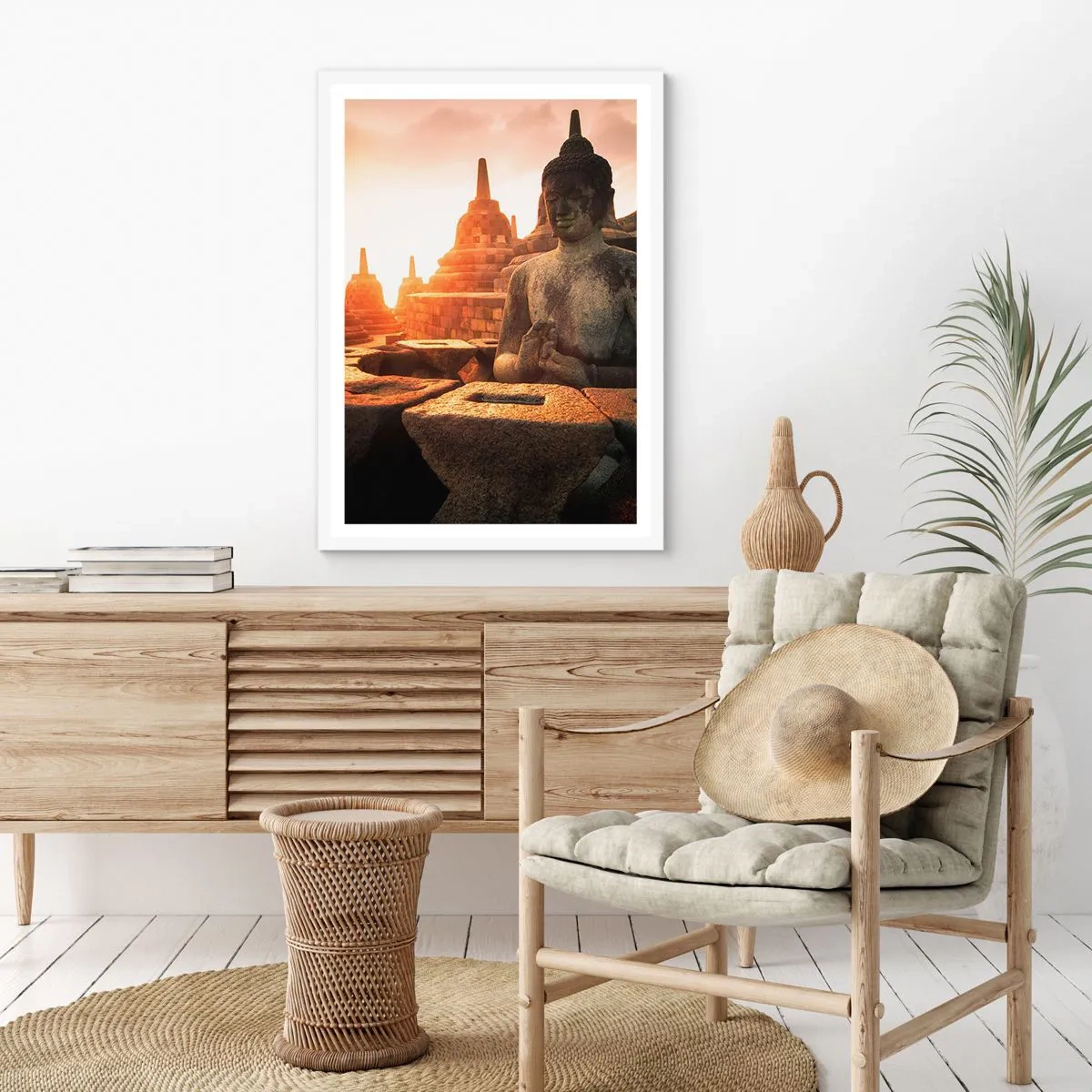 Plakat w białej ramie - Pogoda wielkiej mądrości - 70x100 cm