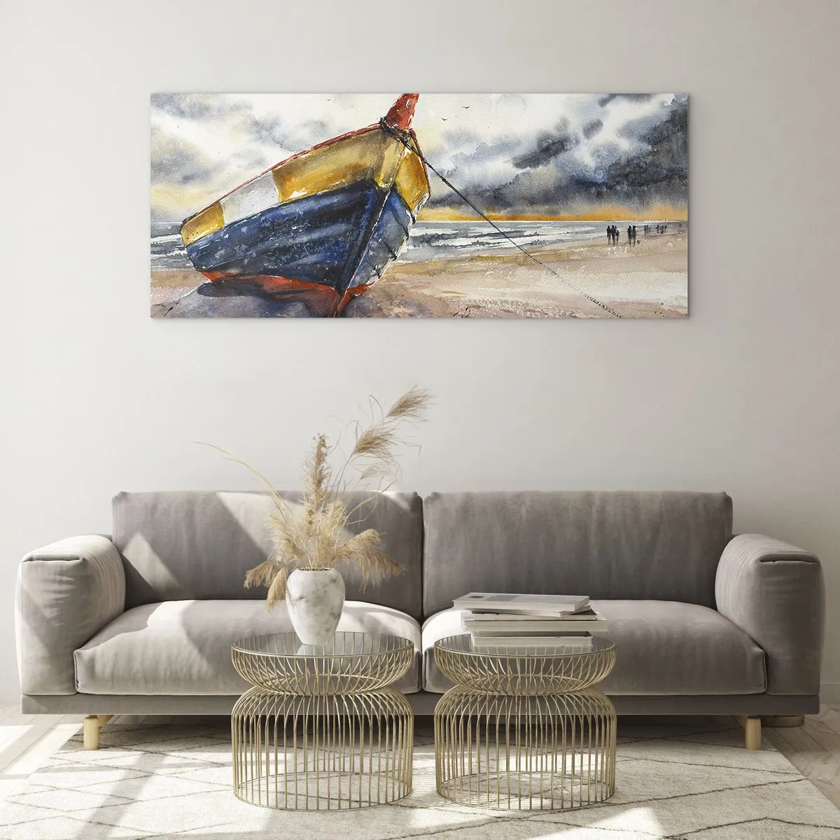 Obraz na szkle - Odpoczynek na brzegu - 100x40 cm
