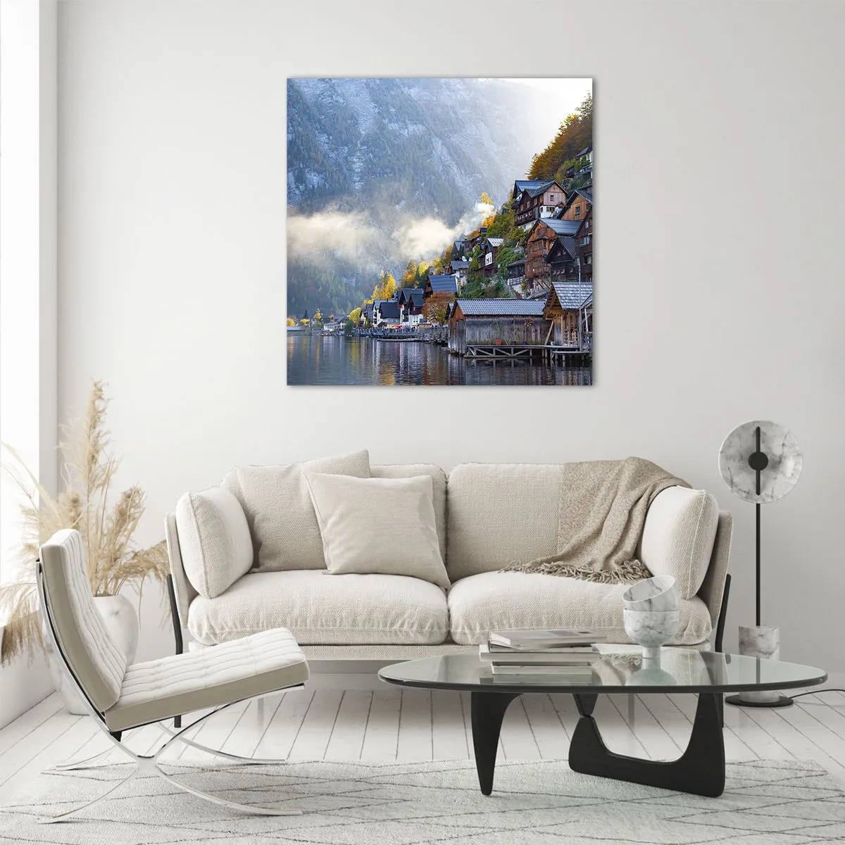 Obraz na szkle - Alpejskie klimaty - 40x40 cm