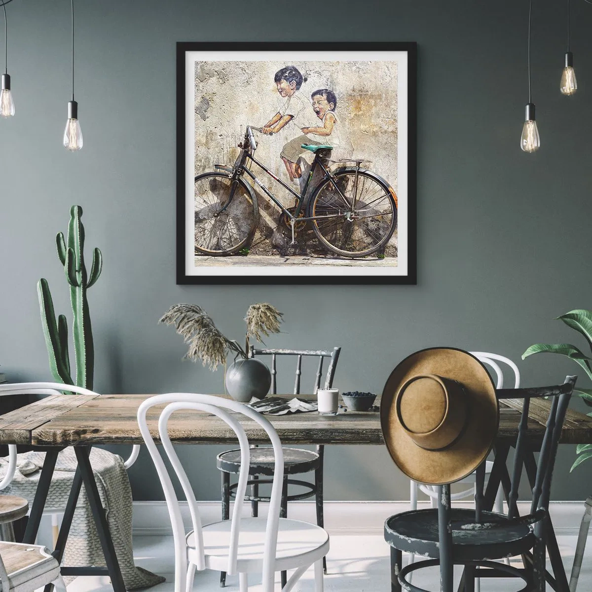 Plakat w czarnej ramie - Prawda czy fałsz? - 60x60 cm