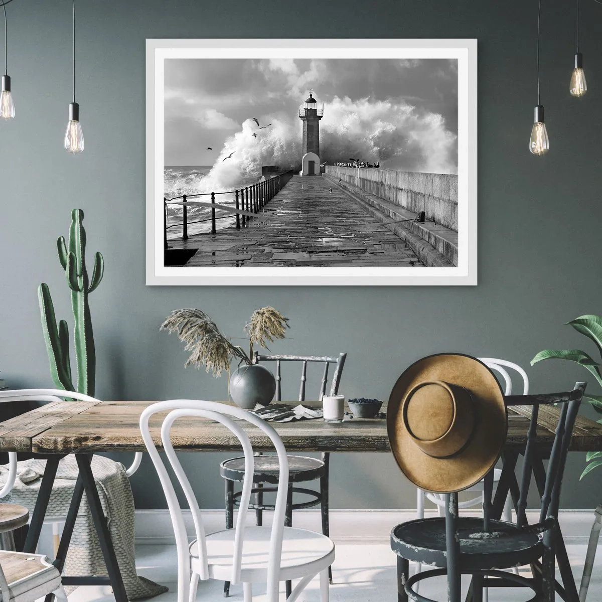 Plakat w białej ramie - Nieustraszona  - 100x70 cm