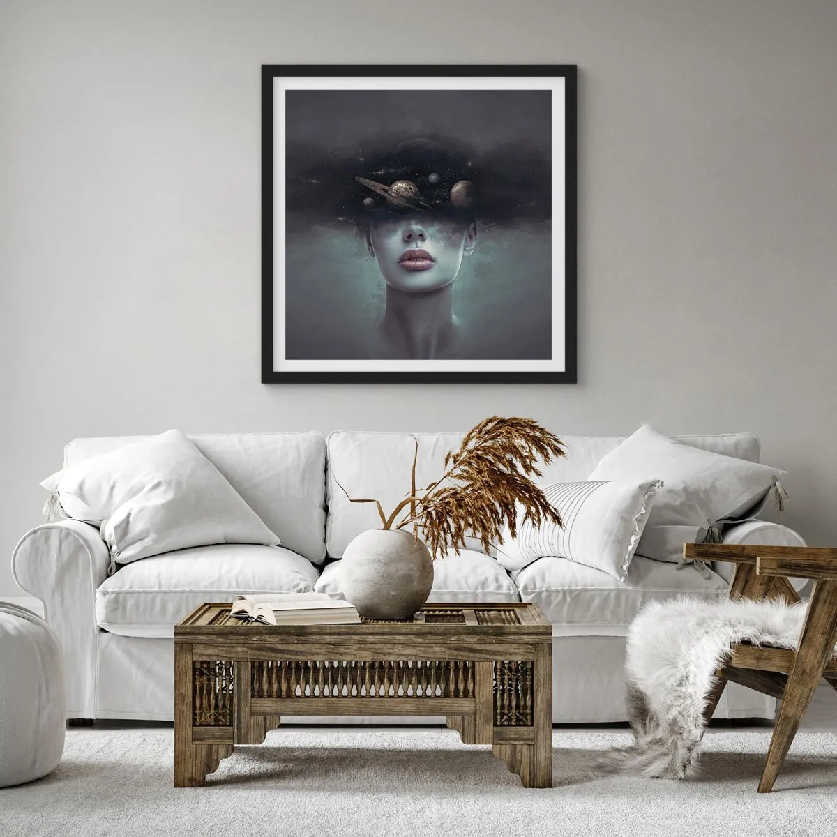 Plakat w czarnej ramie - A planety szaleją… - 30x30 cm