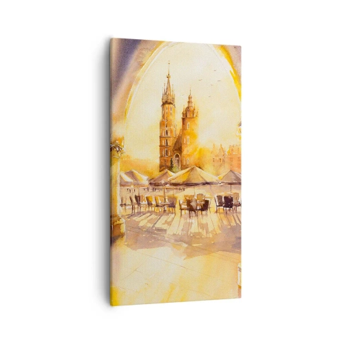 Obraz na płótnie - Wschód nad krakowskim rynkiem - 55x100 cm