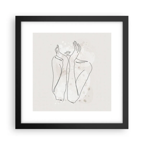 Plakat w czarnej ramie - Rozmarzona chwila - 30x30 cm