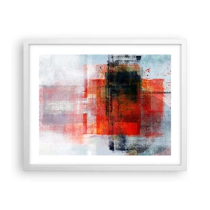 Plakat w białej ramie - Kompozycja rozżarzona - 50x40 cm