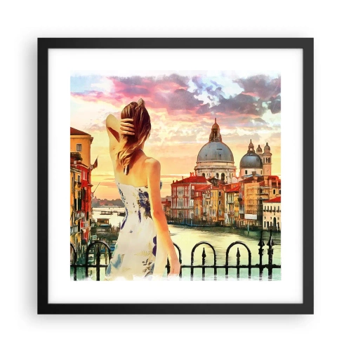 Plakat w czarnej ramie - Jak przygoda to tylko w … - 40x40 cm