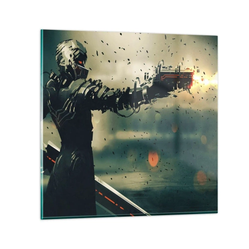 Obraz na szkle - Zabójcza broń - twój własny Terminator - 70x70 cm