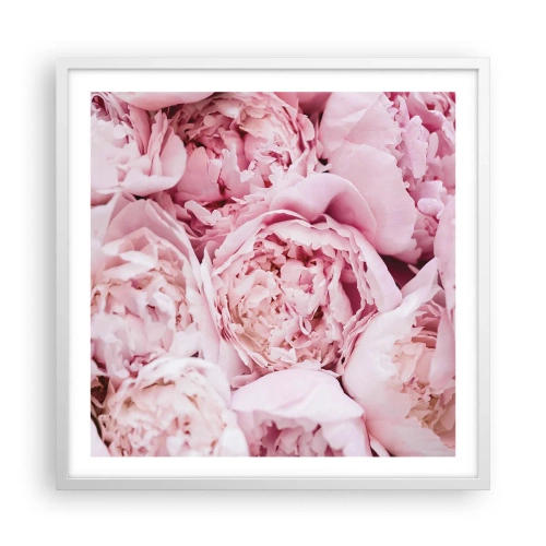 Plakat w białej ramie - Przytulone i pachnące - 60x60 cm