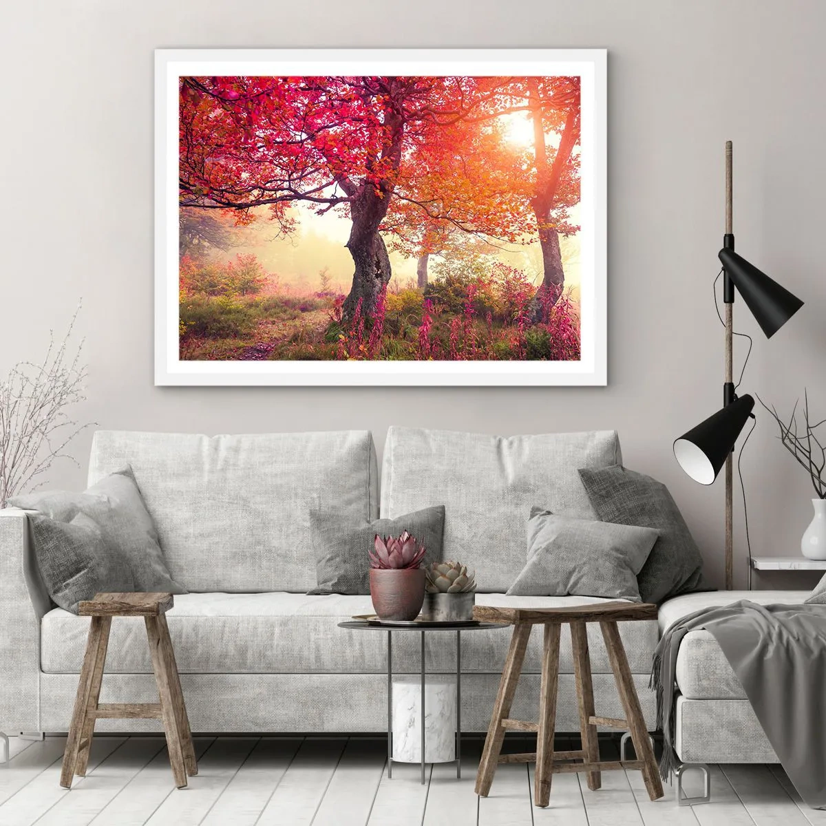 Plakat w białej ramie - Szał rozkwitu - 40x30 cm