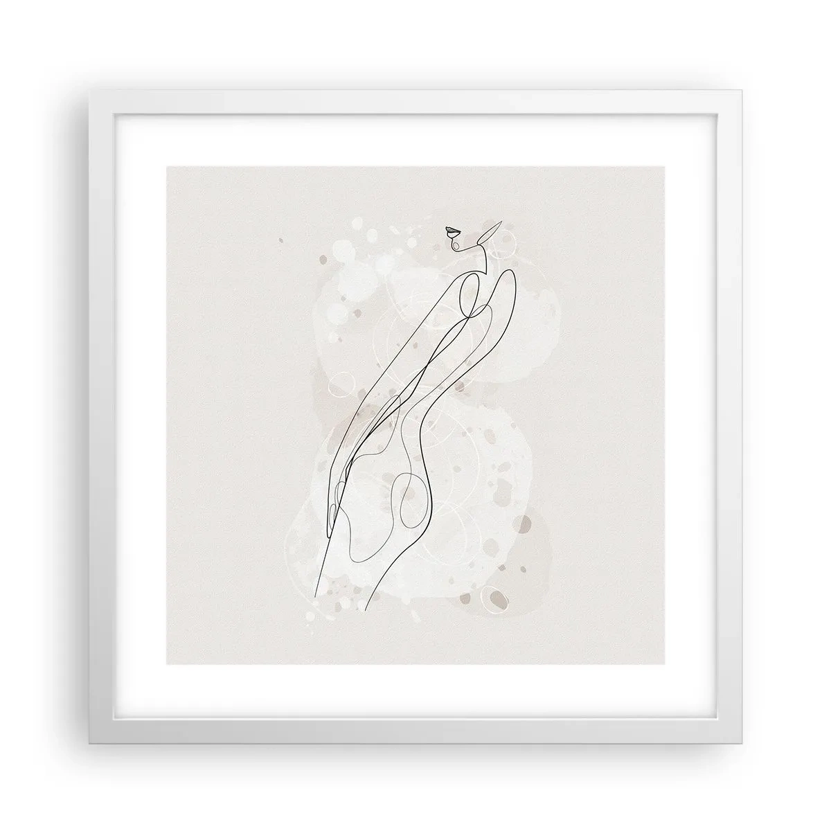 Plakat w białej ramie - Pobłądzić spojrzeniem - 40x40 cm