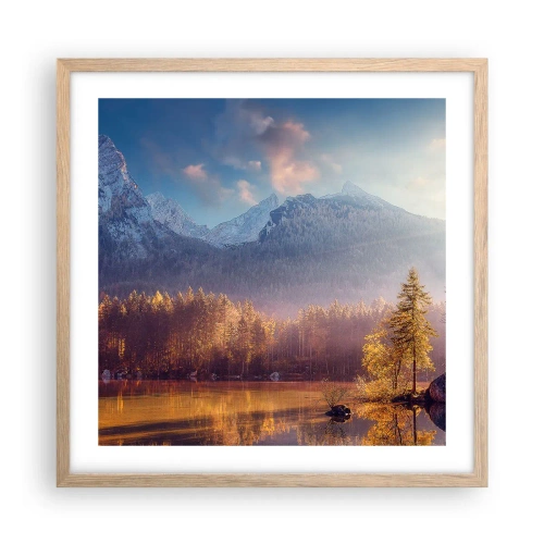 Plakat w ramie jasny dąb - W górach i dolinach - 50x50 cm