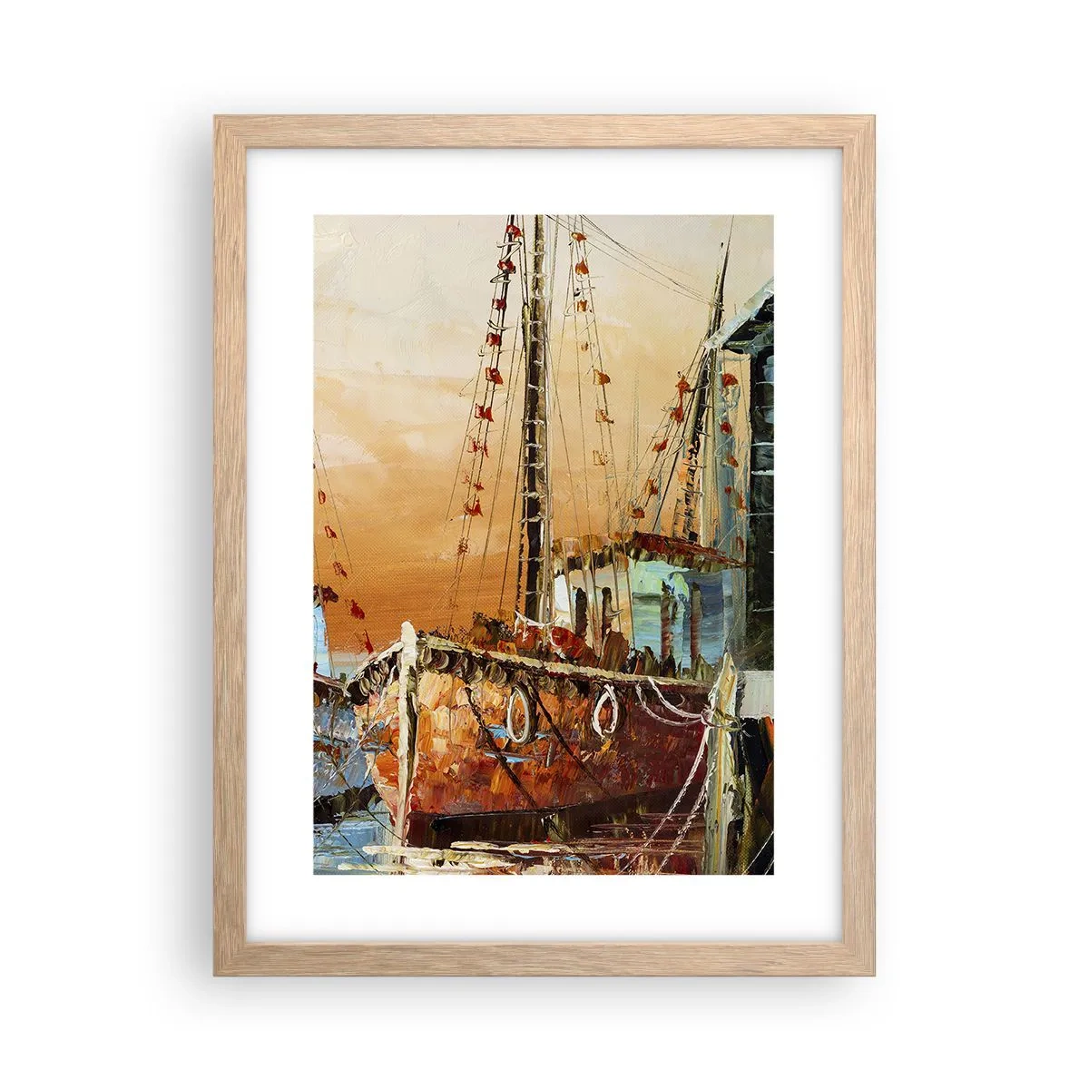 Plakat w ramie jasny dąb - Spokojny powrót - 30x40 cm