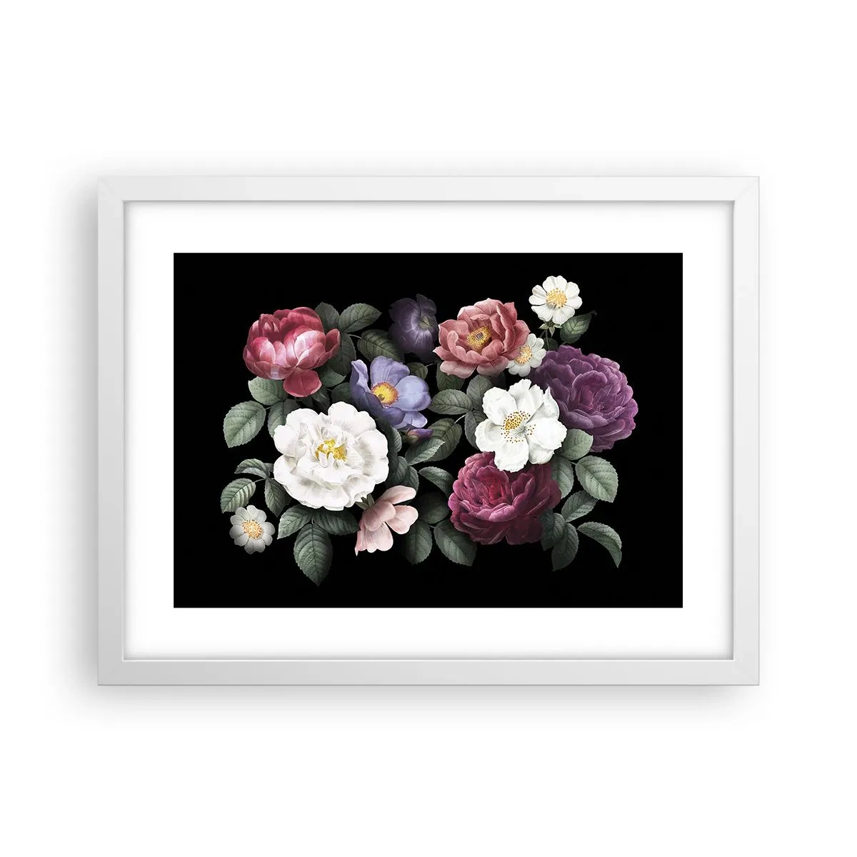 Plakat w białej ramie - Z angielskiego ogrodu - 40x30 cm