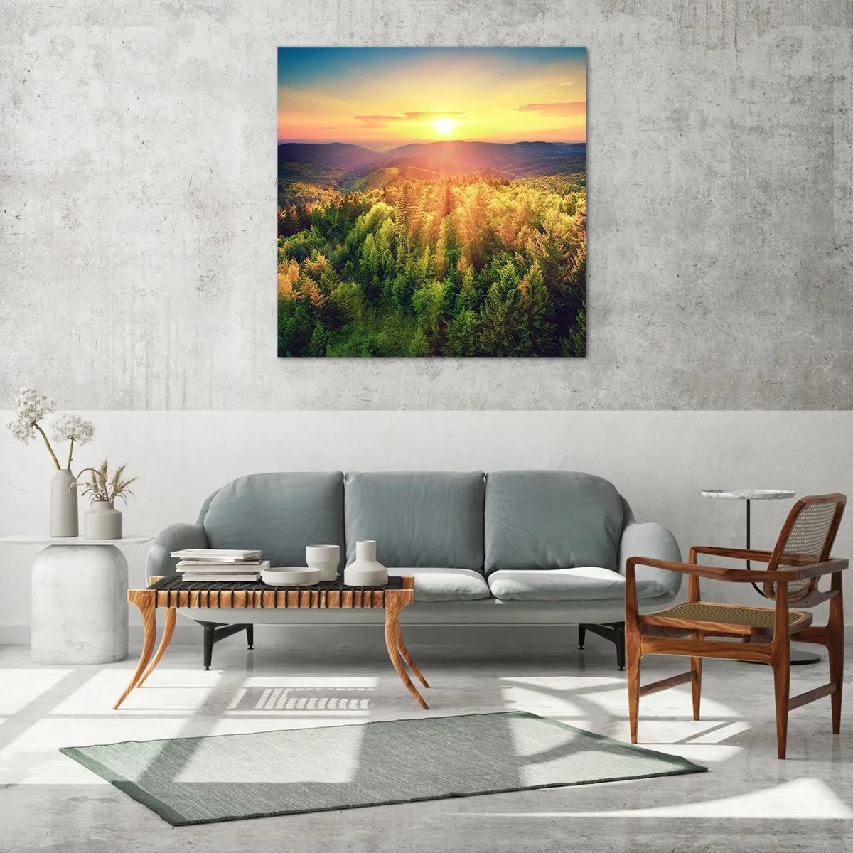 Obraz na szkle - Wierzchołki i szczyty - 40x40 cm