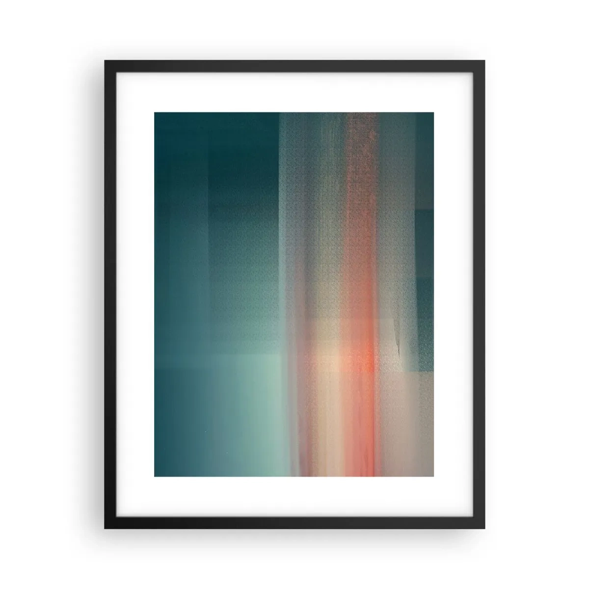 Plakat w czarnej ramie - Abstrakcja: fale światła - 40x50 cm