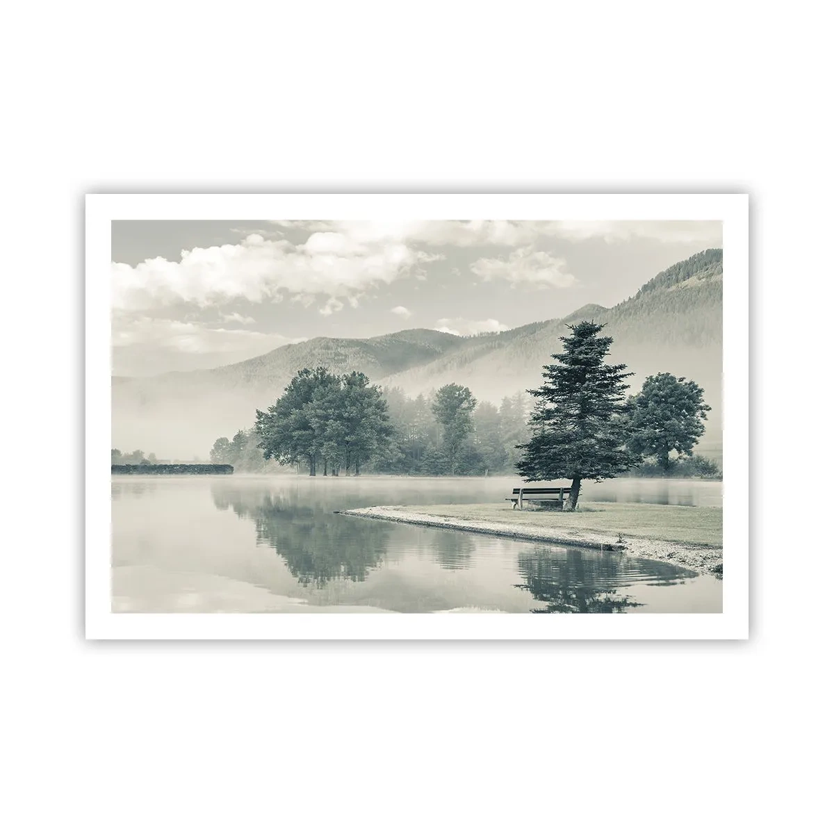 Plakat - Jezioro jeszcze śpi - 91x61 cm