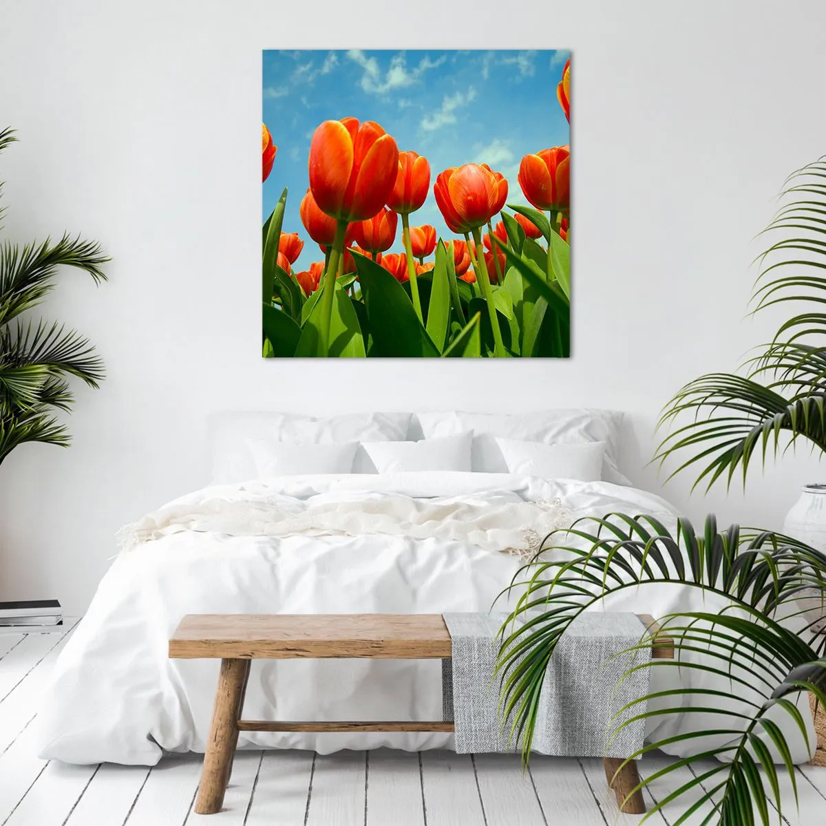 Obraz na płótnie - Oprócz błękitnego nieba nic im w życiu nie potrzeba - 50x50 cm