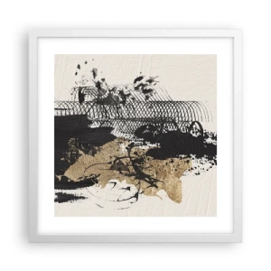 Plakat w białej ramie - Kompozycja z pasją - 40x40 cm