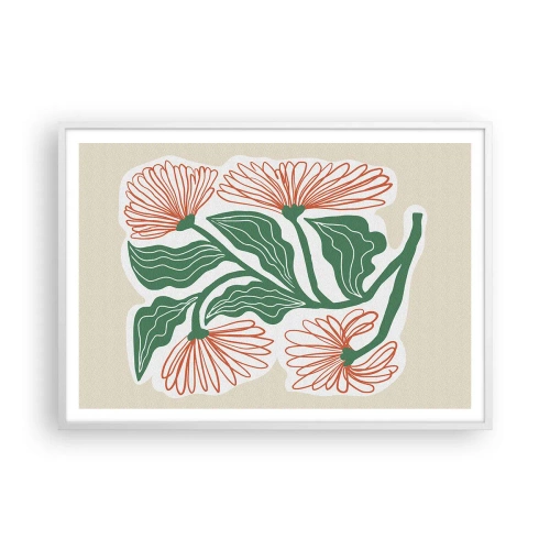 Plakat w białej ramie - Ludowe i nowoczesne - 100x70 cm