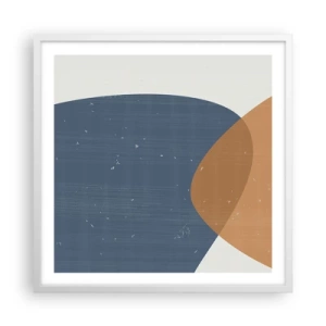 Plakat w białej ramie - Owale i wpływy - 60x60 cm